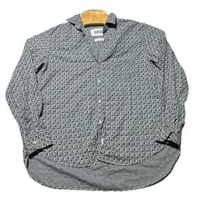 Grayson The Hero Button Up Shirt Womens 3 US Medium Gray‎ Pattern Lyocell
